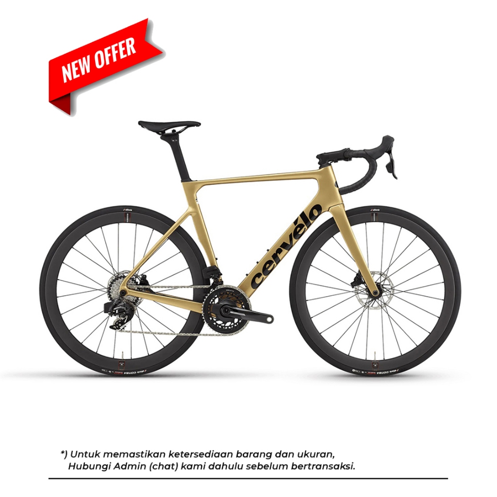Sepeda Road Balap Cervelo Soloist Sram Force Etap AXS Gold Dust