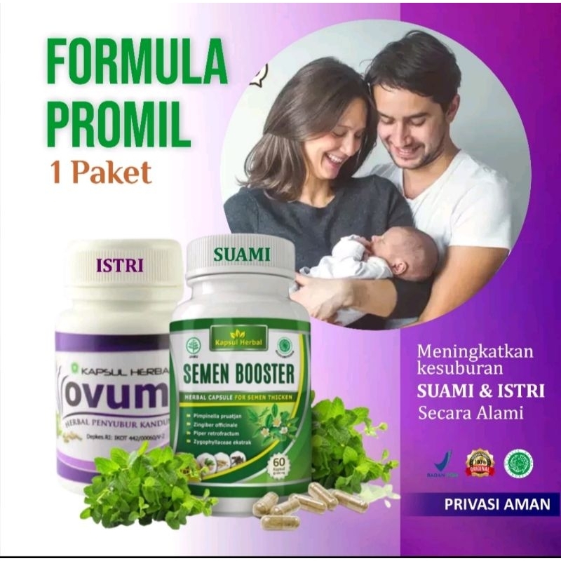 [Ampuh] Paket Kesuburan Pria dan Wanita - Semen Booster dan Ovuma