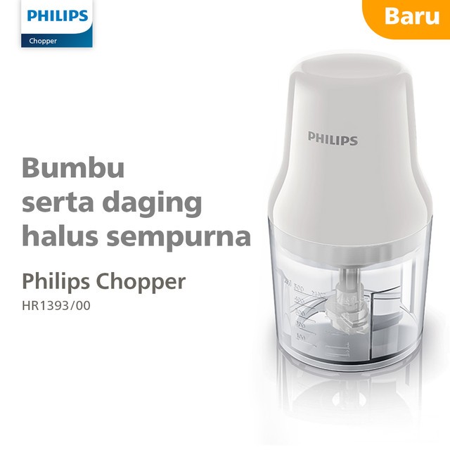 Chopper Philips 0.7 Liter - Hr1393/00 - Chopper - Serbaguna - Chopper Bumbu - Pencacah - Putih