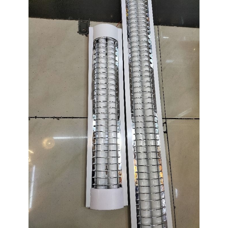 Kap Lampu RM TL LED kisi kisi 2x8 watt outbow