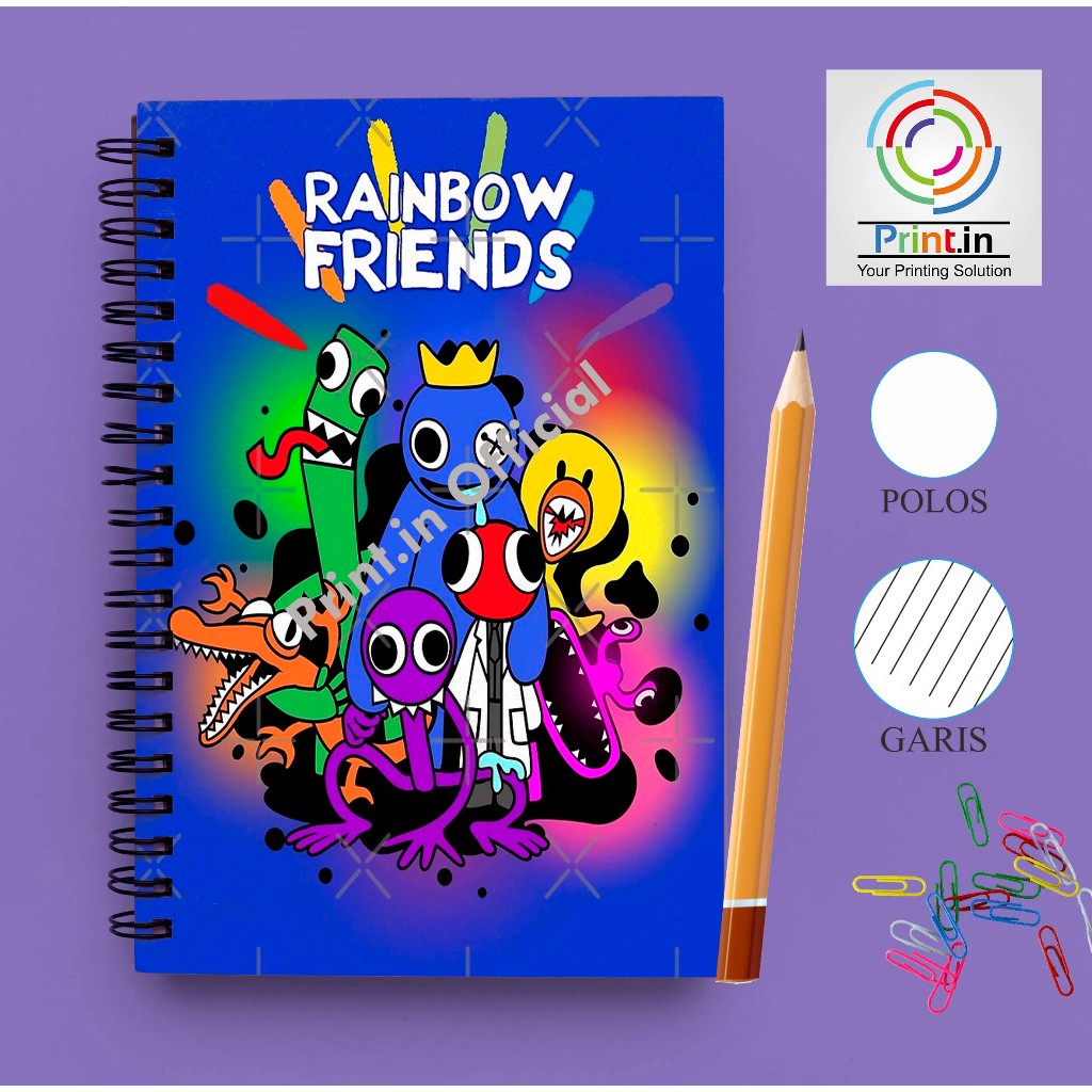 

Notebook Spiral Rainbow Friends Art A5 GARIS/POLOS