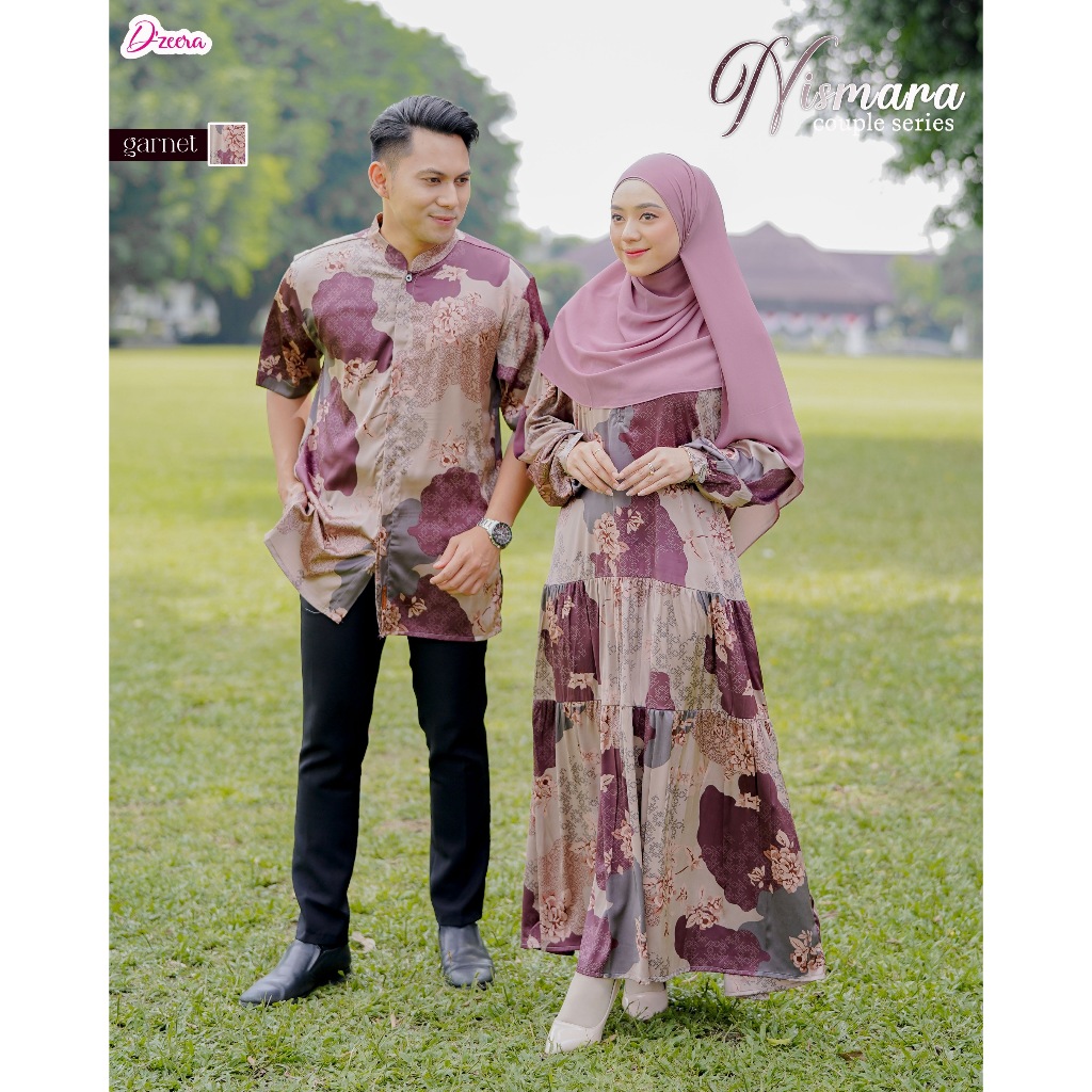DZEERA - NISMARA COUPLE / gamis dan koko allure silk premium