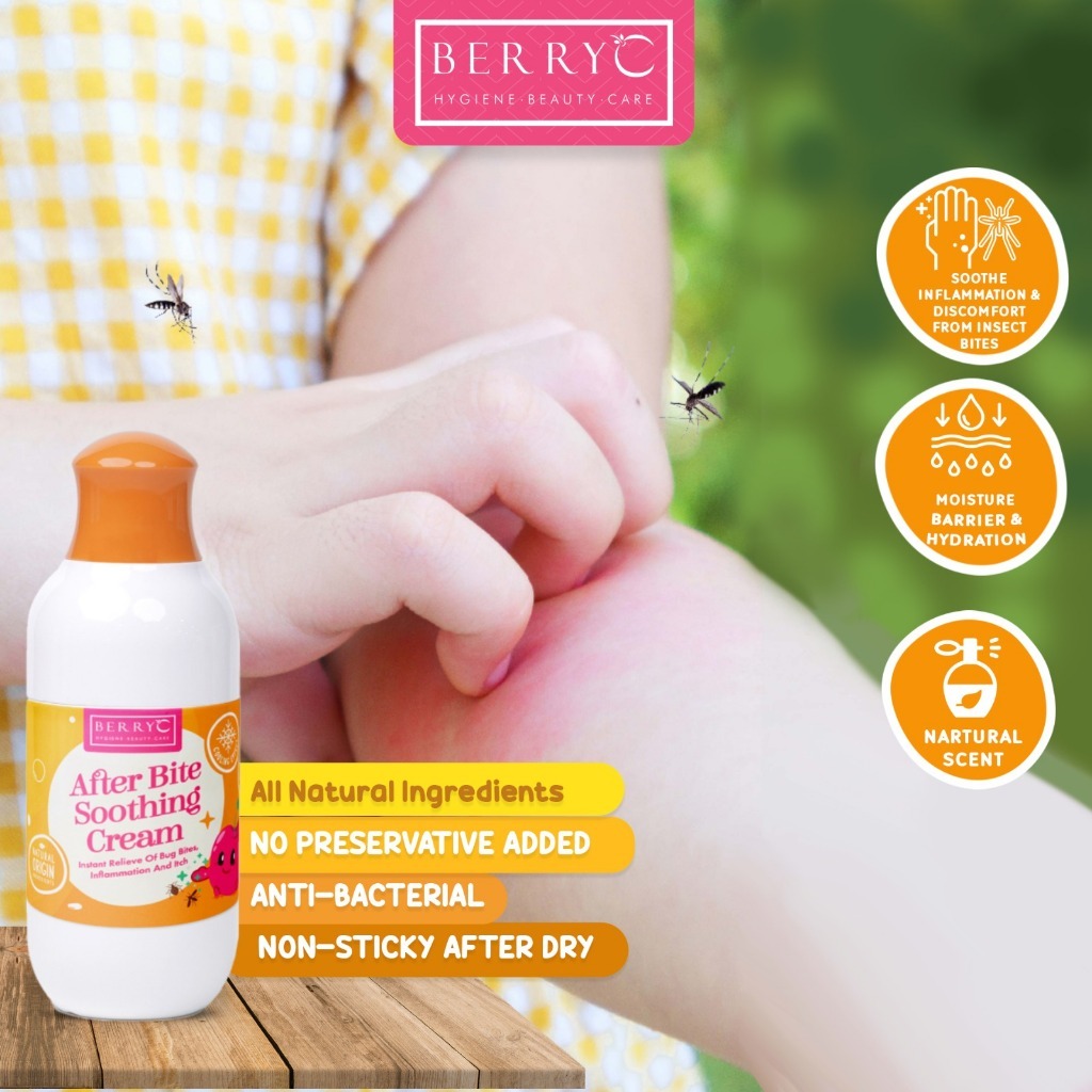 BerryC Bundle Paket Hemat Traveling Sabun Mandi Anak Aman Kulit Sensitif - Moisturizing Insect Repellent Lotion - After Bite Shooting Cream
