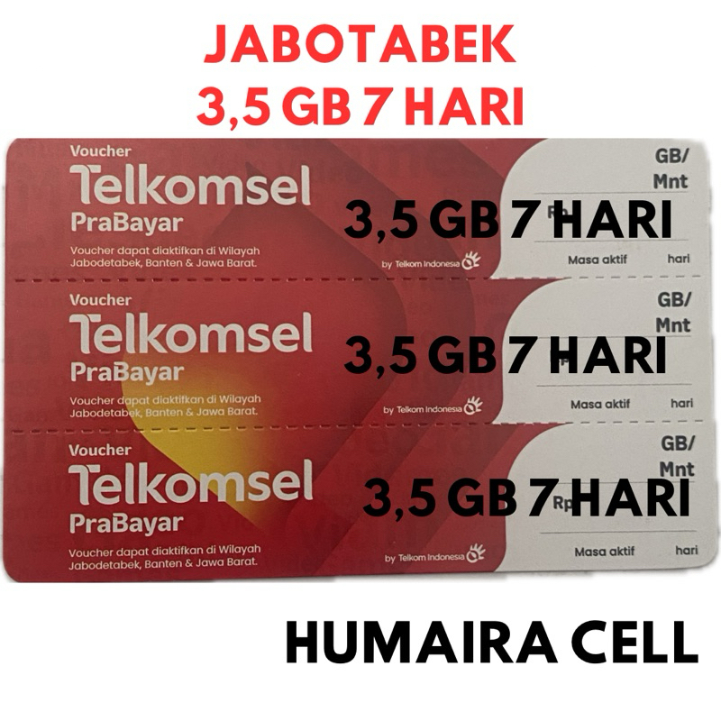 VOUCHER TELKOMSEL 3,5 gb 7 hari