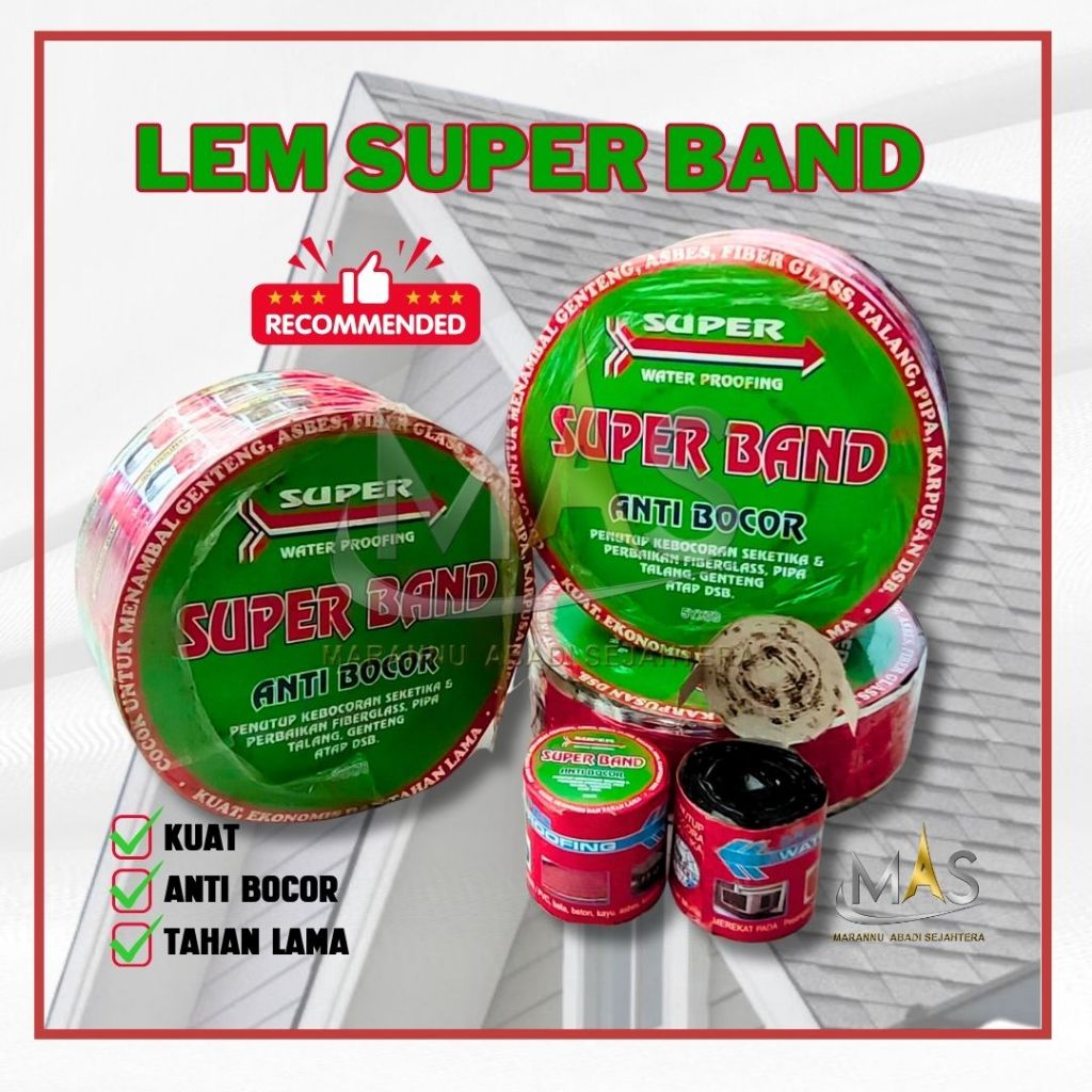 Lem Super band Lakban seng atap Anti bocor Isolasi Perekat Serba Guna Kanopi Pipa Plakban