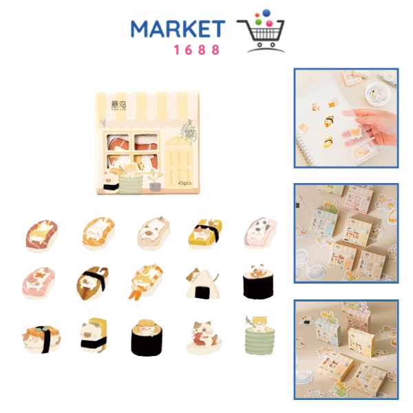 

Market1688 45Pcs Stiker Karakter Hewan Untuk Diary Aesthetic Sticker Dekorasi Jurnal Scrapbook Stiker Set Home Series isi 45 Pcs Cute