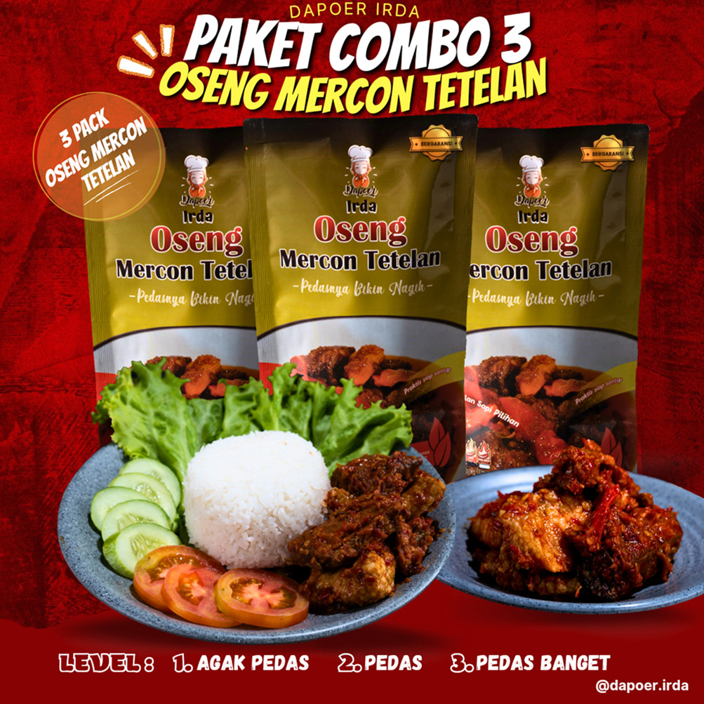 	 Dapoer Irda Paket Combo 3 Oseng Mercon Tetelan	