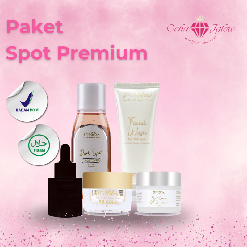 JGLOW SKINCARE PAKET FLEK PREMIUM / JGLOW FLEK PREMIUM MENGATASI KULIT YG FLEK MEMBANTEL.