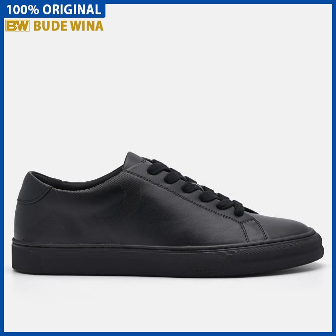 PW020 SEPATU WANITA SNEAKER PEDRO ORIGINAL KETS KULIT ALL FULL BLACK POLOS