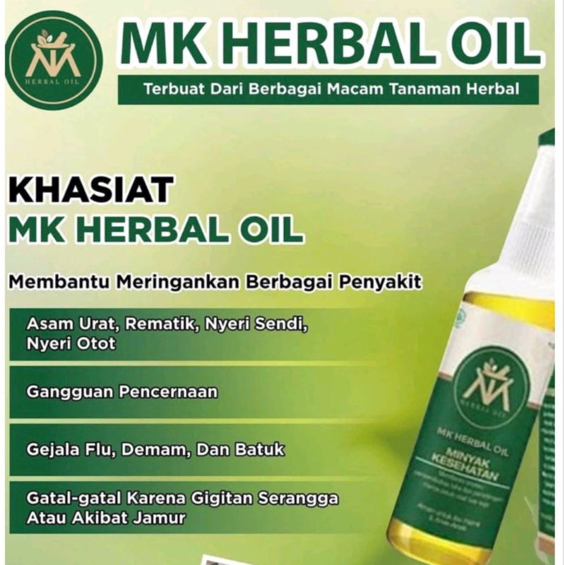 Minyak herbal MK/Esensial oil/Minyak gosok hilangkan nyeri lutut, nyeri sendi, gangguan pencernaan