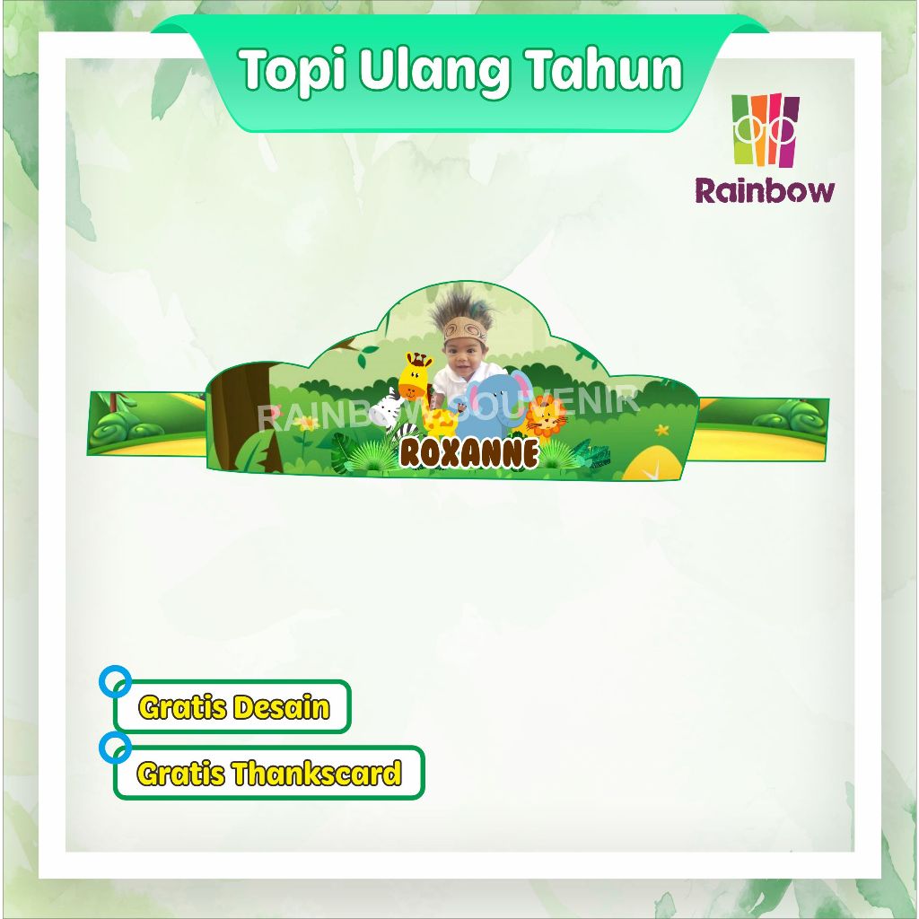 TOPI ULANG TAHUN / GRATIS DESAIN / Topi Ultah Murah / Topi Ultah Anak / Topi Ultah Custom