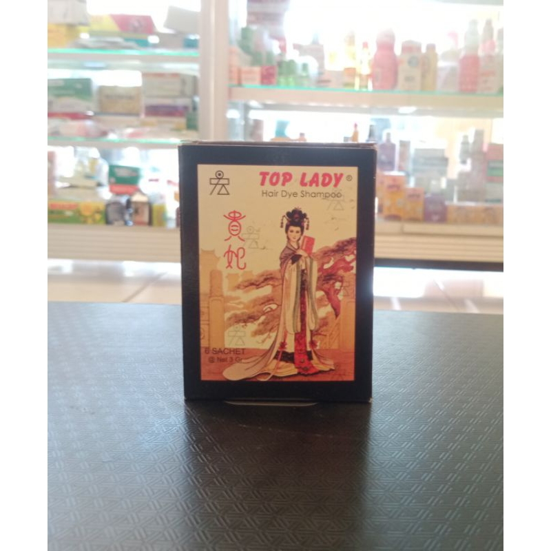 Top Lady Hair Dye Shampoo Sachet 3 gr Semir Sampo