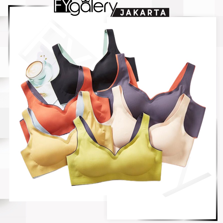 FYGALERYJAKARTA BRA543 Pakaian Dalam Wanita Bra Tanpa Kawat Sport Bra Gym Push Up Bra Wanita