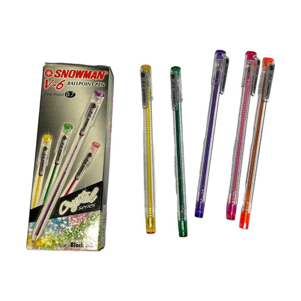 

Bulpoint/Pulpen Snowman V6 Crystal Series HITAM 0.7m