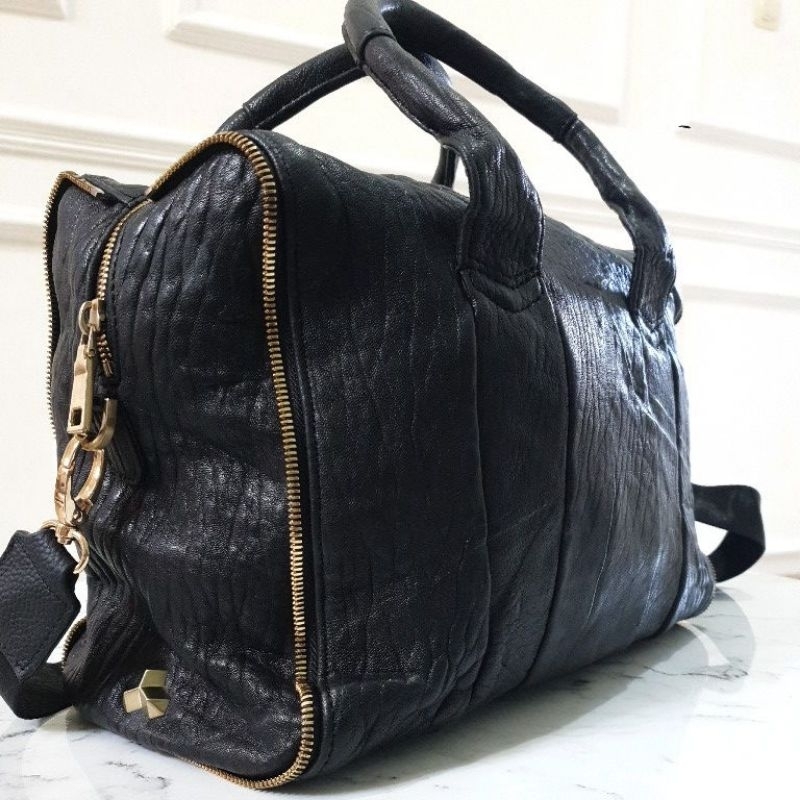Tas Preloved Top Handle Bag Finn Esker Kulit Asli Tekstur kulit Gajah Good Condition