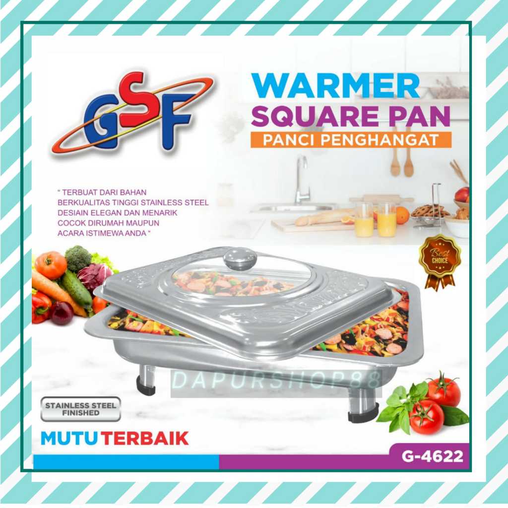 WARMER GSF G-4622 / WARMER TUTUP KACA MOTIF BATIK GSF 4622 / WARMER SQUARE PAN PANCI PENGHANGAT GSF 