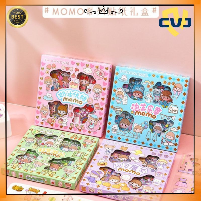 

100 Lembar Stiker Mix Warna Motif Kartun Korea Lucu Anti Air Dekorasi Handbook Scrapbook DIY CVJ
