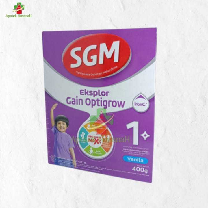 

Sgm Eksplor Gain Optigrow 1+ (usia 1-3 tahun) Vanila 400g