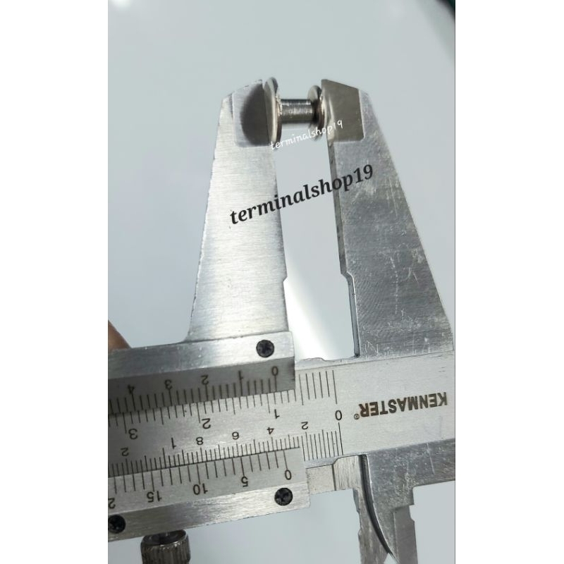 SKRUP MUR BAUT 6MM WARNA NIKEL IKAT PINGGANG KULIT TAS ISI 100PASANG