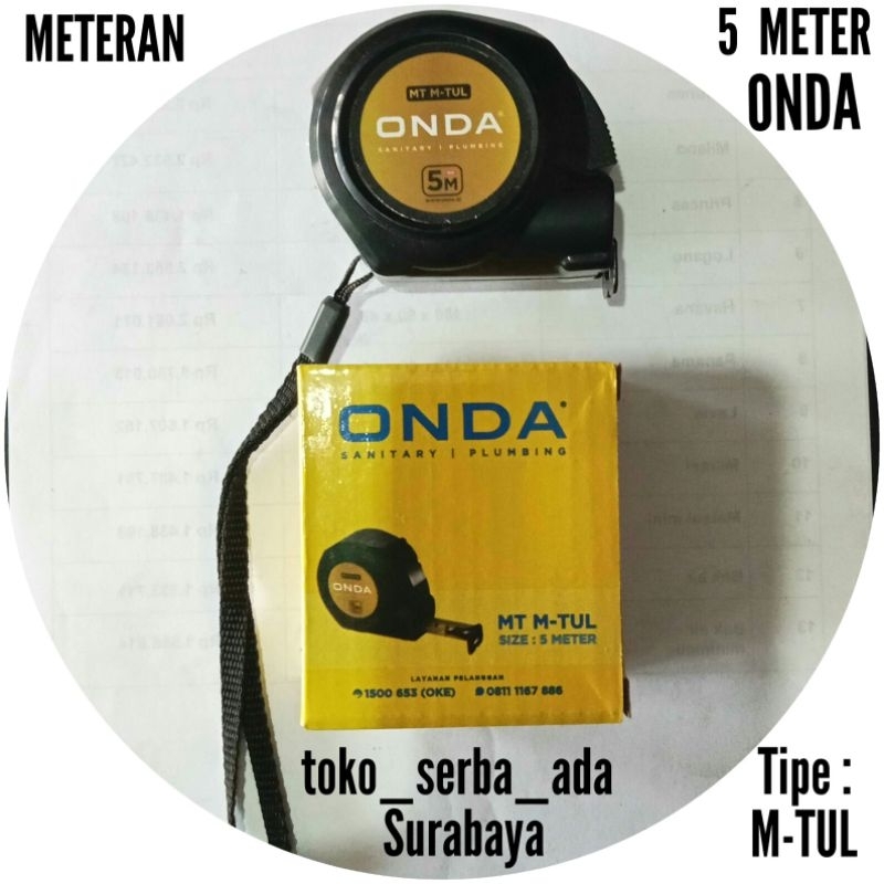Meteran ONDA MT M-Tul 5 meter m tul