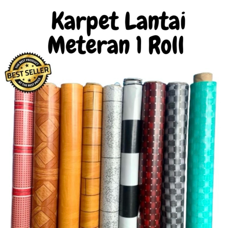 Karpet Lantai Meteran Per 1 Roll Vinyl Alas Taplak Meja Perlak