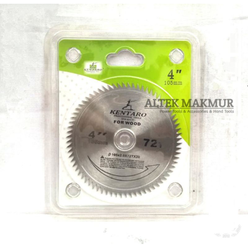 Kentaro Mata Gerinda Gergaji Kayu 4 Inch x 72T / Circular Saw Blade 4" / Mata Graji Bulat 4 In 72 T 