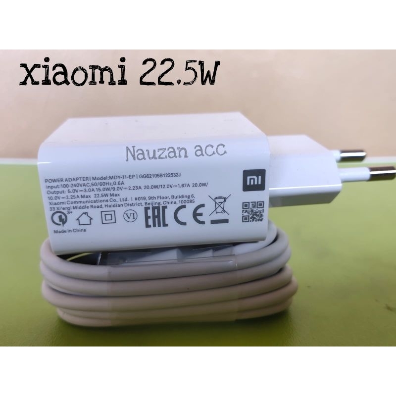 Charger Redmi 22.5W ORI POCO M3, Note 9, 9T, 10C. Asli Bawaan HP
