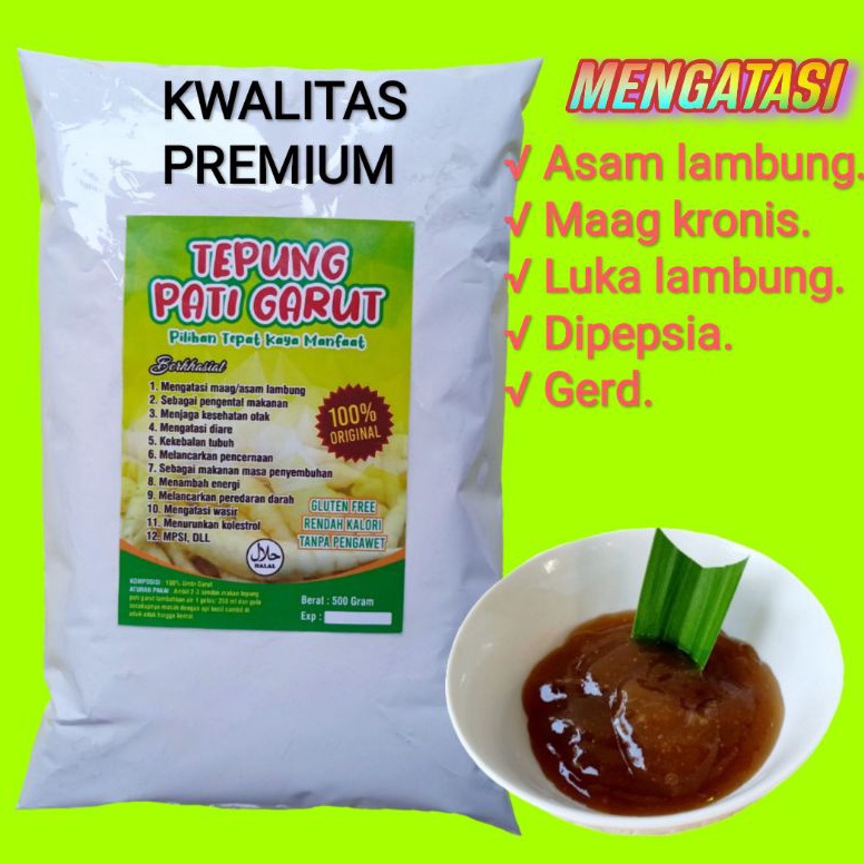 

PROMOH2BS Tepung Garut Pati Garut Original 5 Gram Maag Asam Lambung 144