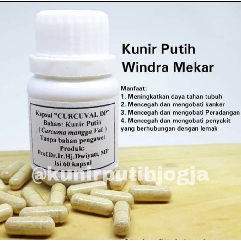 

Original PROMO KAPSUL HERBAL KUNIR PUTIH PROF DWIYATI CV WINDRA MEKAR 166