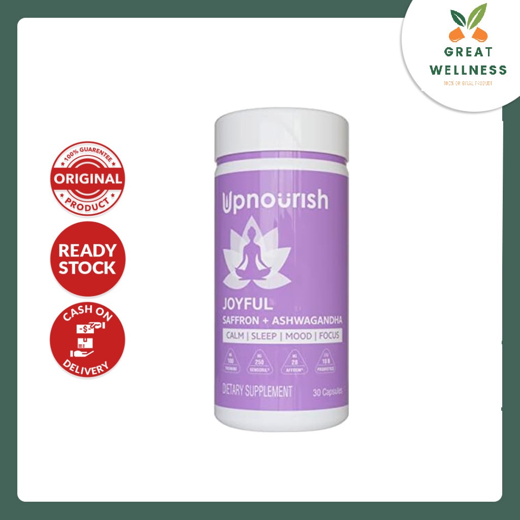 (BISA COD) Upnourish Joyful Saffron + Ashwagandha - 30 Capsules
