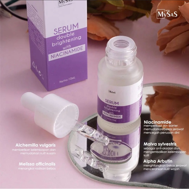 MYSAS SERUM DOUBLE BRIGHTENING//SERUM MENCERAHKAN WAJAH