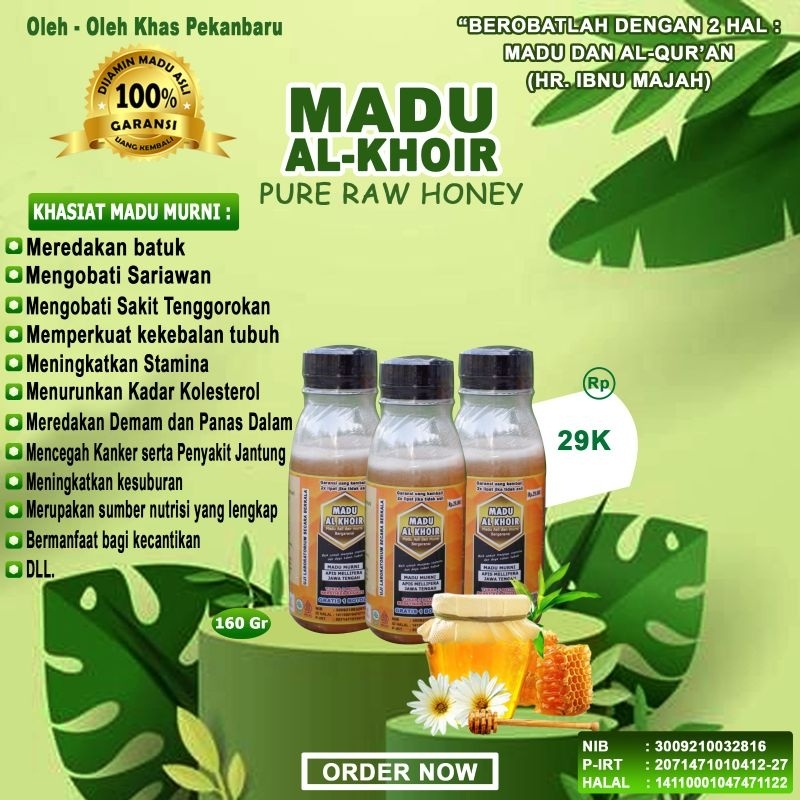 

MADU ALKHOIR 160 gram ASLI MURNI BERGARANSI