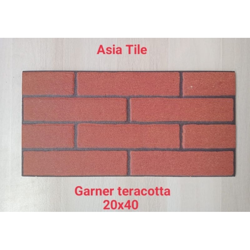 Keramik Dinding Kasar Asia Tile Garner Terracota Ukuran 2040