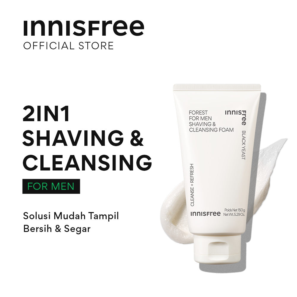 Innisfree Forest for Men Shaving And Cleansing Foam 150ml - Sabun Cuci Wajah Untuk Pria/Laki-Laki
