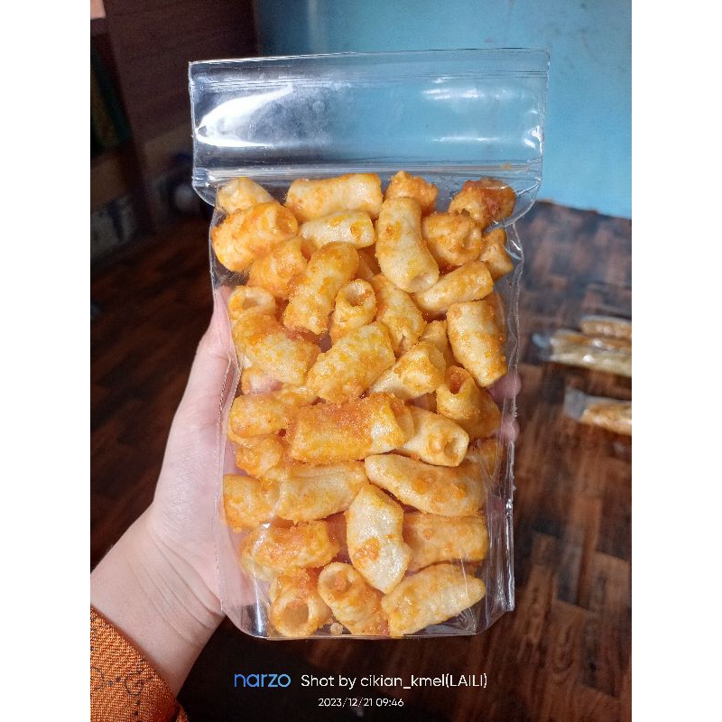 

kerupuk Makaroni Bumbu Rasa pedas manis