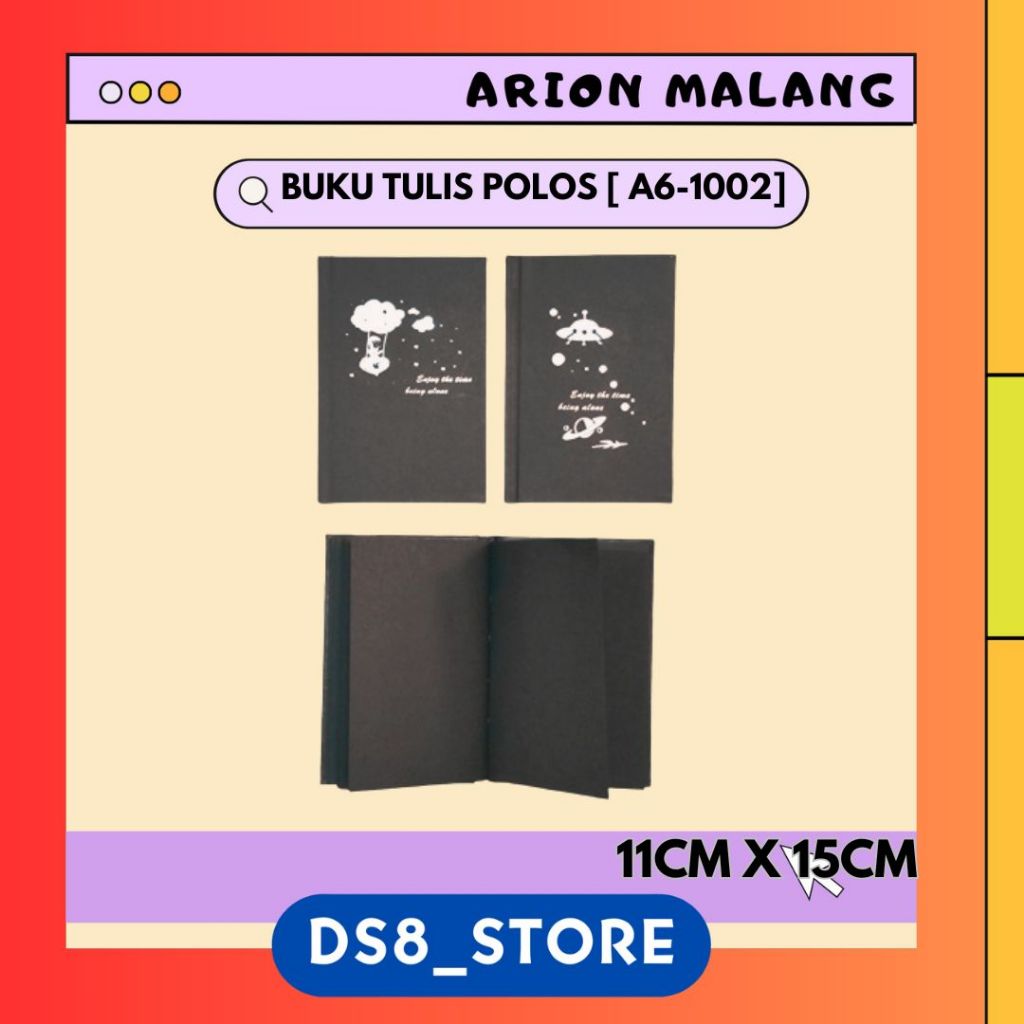 

Buku Hitam Polos isi 80 Lembar [A6-1002]