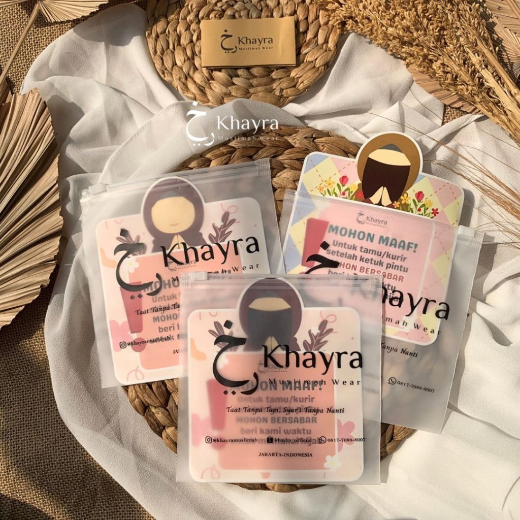 

STICKER HIJAB MUSLIMAH UNTUK KURIR / TAMU BY KHAYRA MUSLIMAH