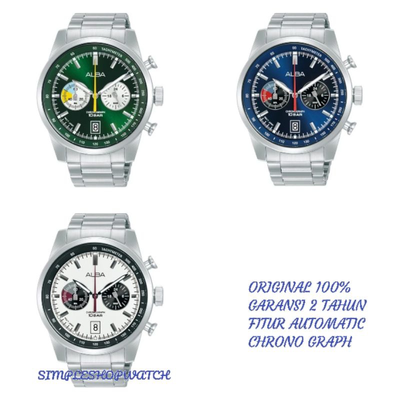Original 100% Jam Tangan Pria ALBA A4B005X1 A4B009X1 A4B007X1  Garansi Resmi 1 Tahun