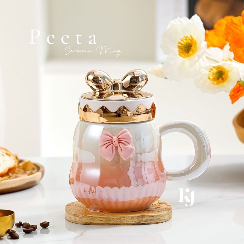 

2Xbtygneal Sakha Snack ) Peeta Cangkir Keramik Pita