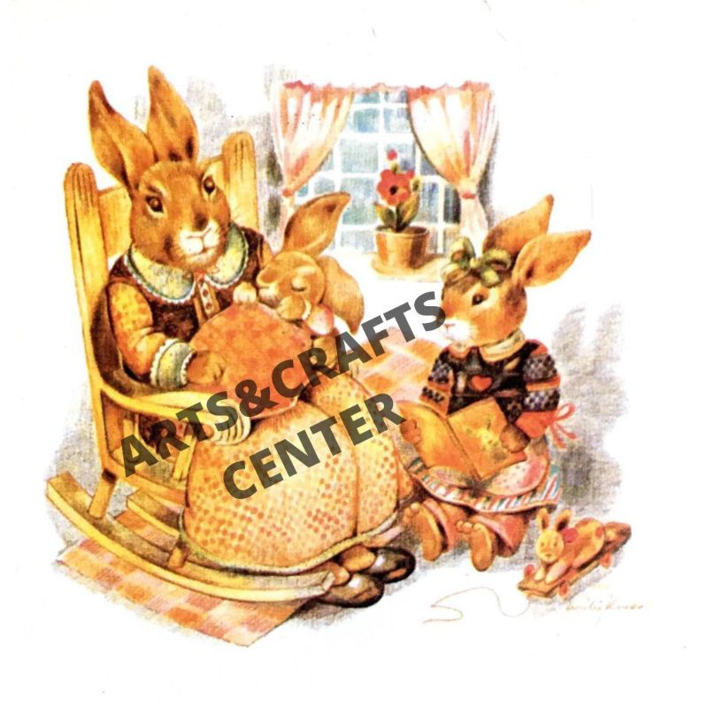 Gambar Papertole Rabbit Family