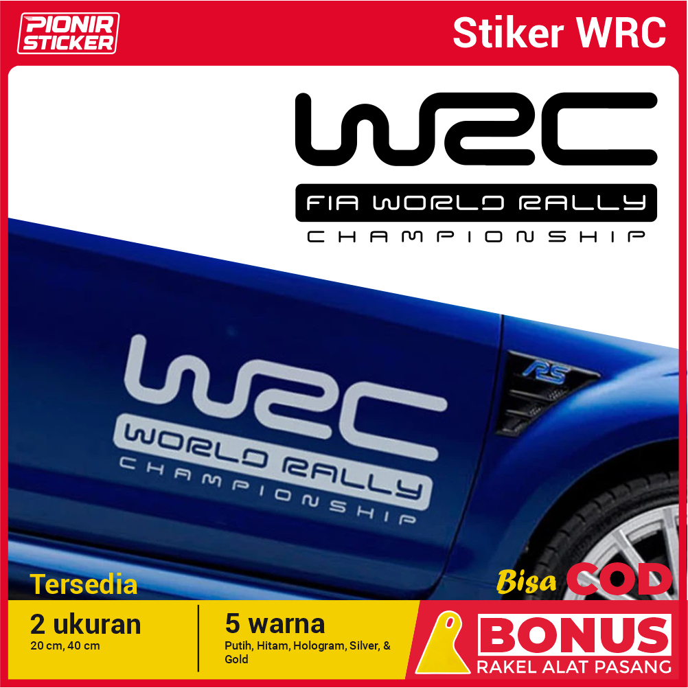 Sticker WRC Cutting Sticker Sponsor Mobil WRC World Rally Championship