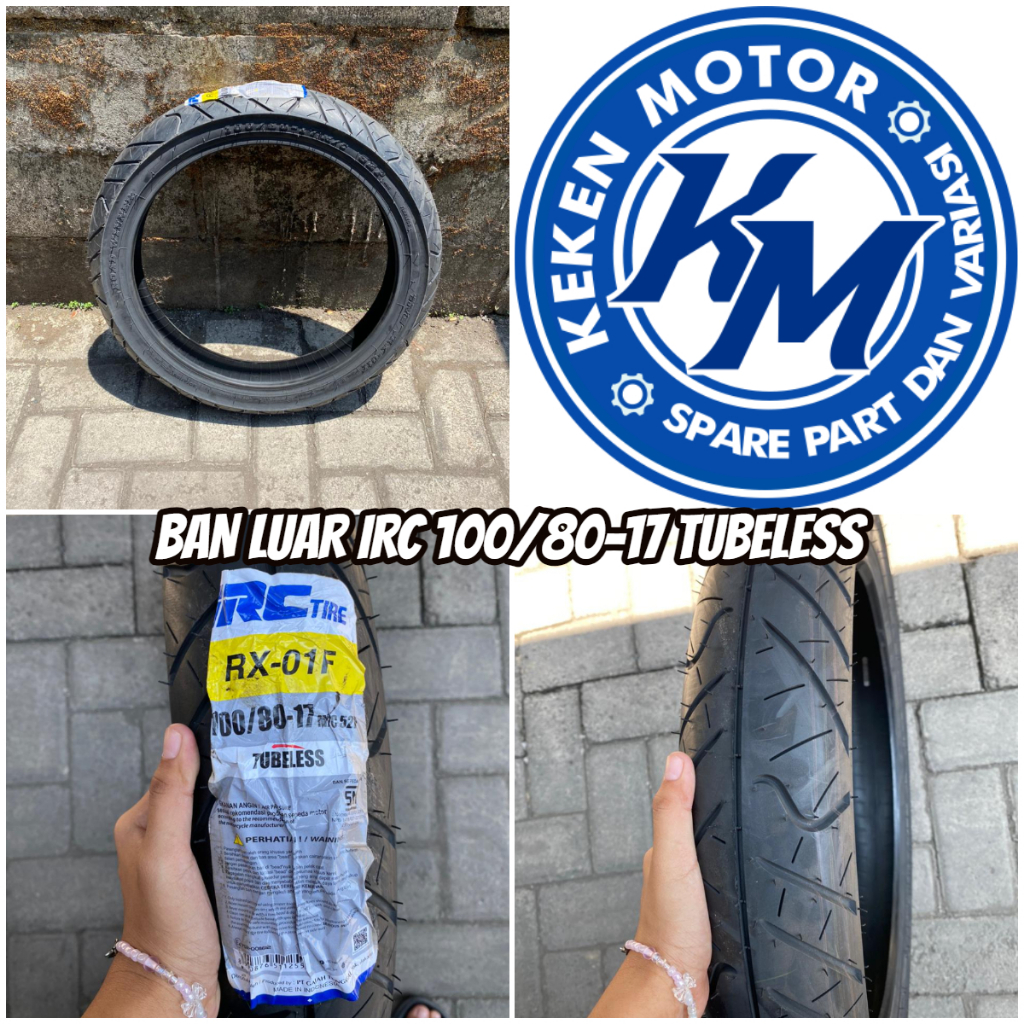 BAN LUAR IRC 100/80 -17 TL BAN LUAR DEPAN CBR 150 || BAN LUAR IRC TUBELESS 100/80-17 TUBELESS