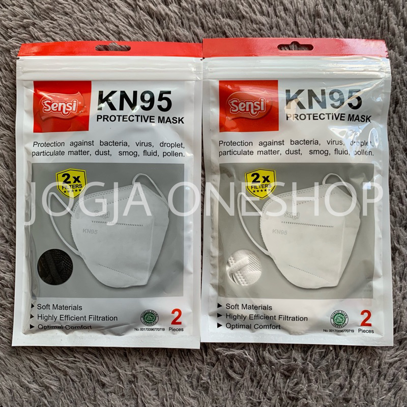 SENSI KN95 DOUBLE FILTER ISI 2 PCS - MASKER SENSI KN95 - MASKER SENSI MURAH - MASKER HALAL MUI - MAS