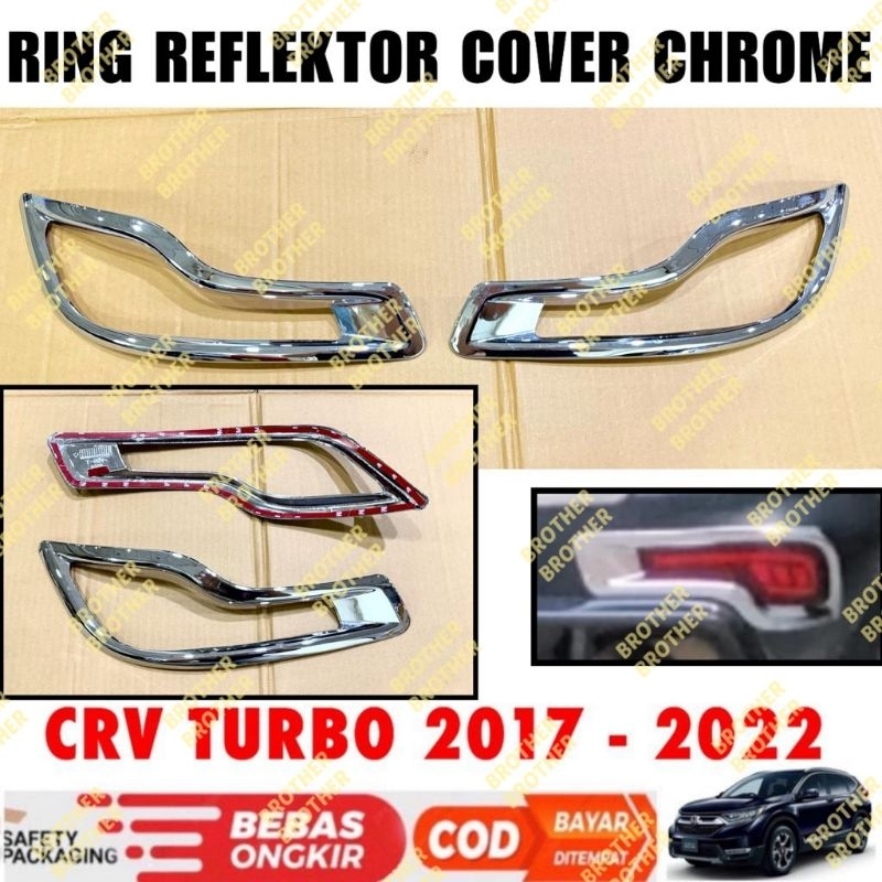 Ring Reflektor Honda Crv Turbo 2017 2021 2022 Cover - Chrome