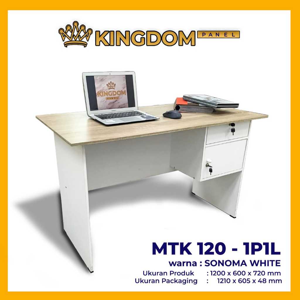 MEJA KERJA SETENGAH BIRO OLYMPIC MT 120