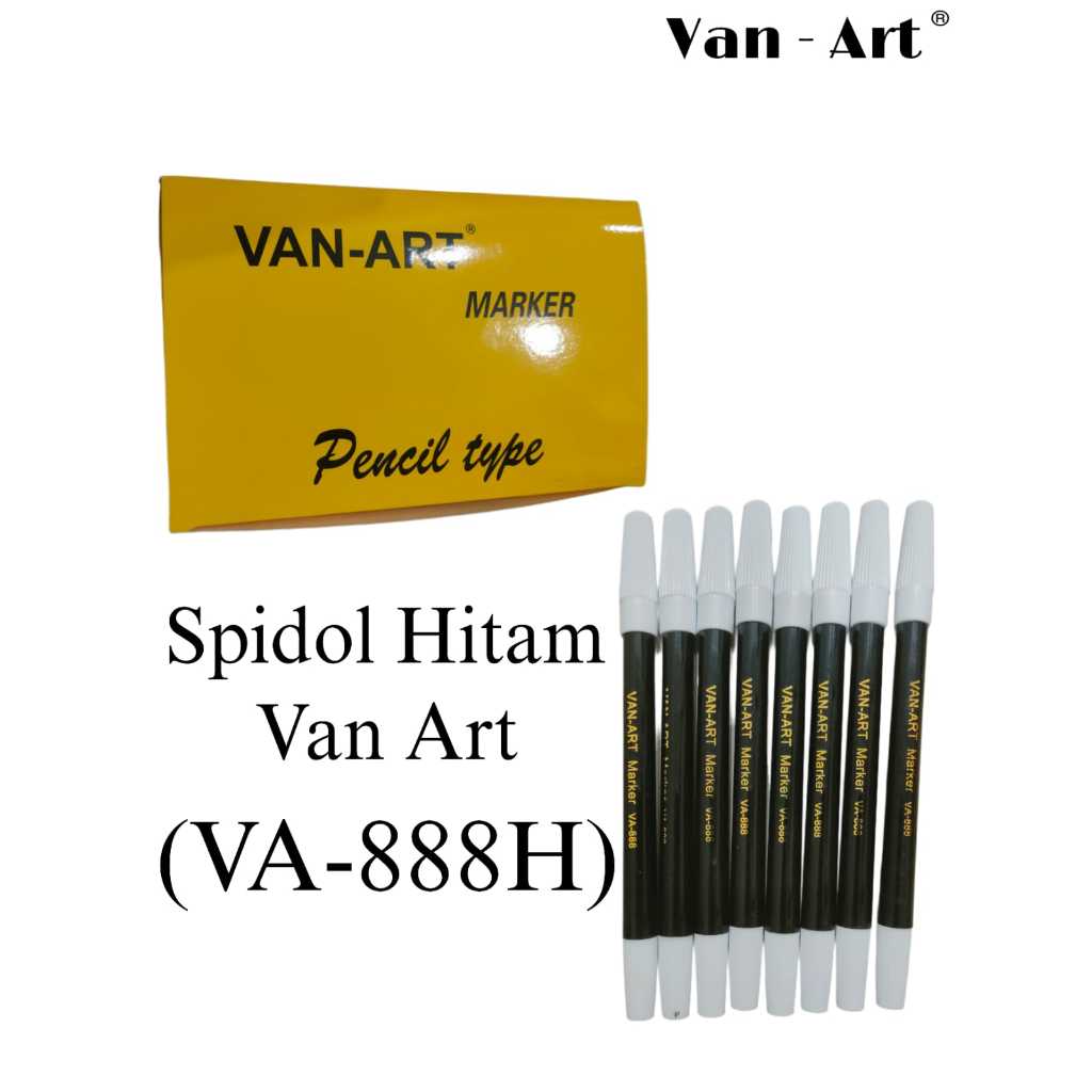 

(1SET isi 12pcs) Spidol kecil Van-art Hitam/Merah/Biru