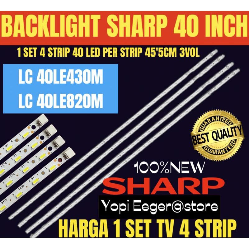 BACKLIGHT TV LCD SHARP 40 INCH LC40LE430M-LC40LE820M BACKLIGHT TV SHARP 40 INCH LC40LE430M