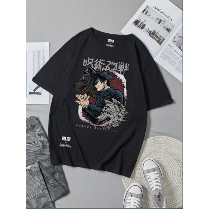 kaos tshirt baju uniqlo anime kartun jujutsu kaisen