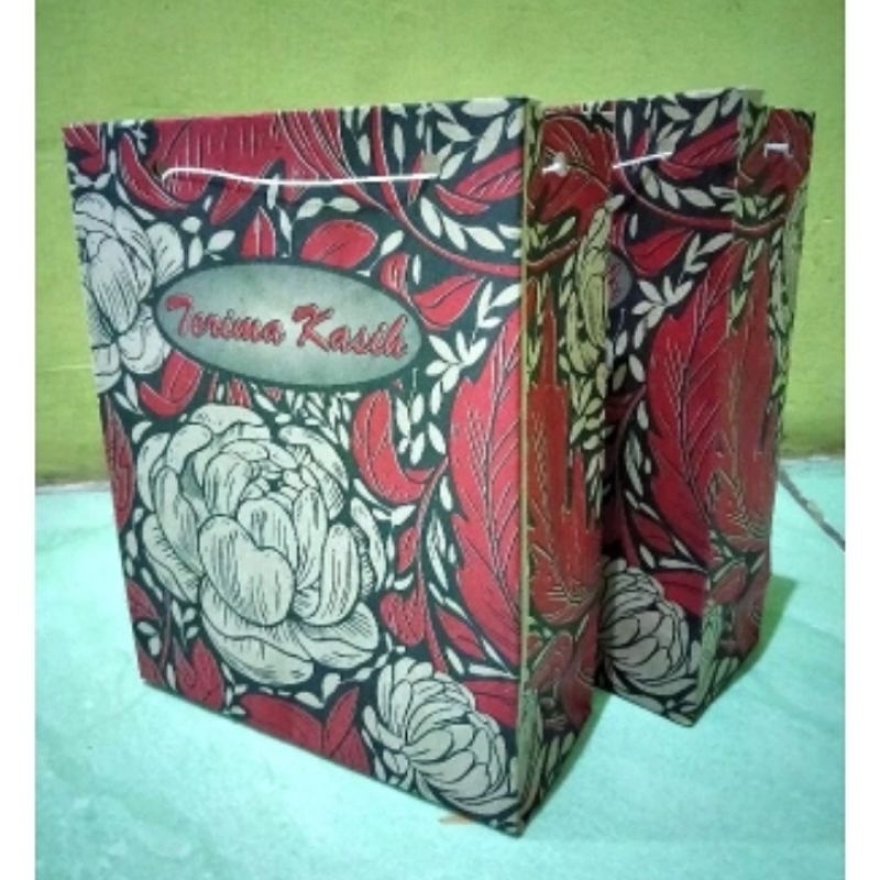 

[ISI 50 PCS] PAPER BAG BATIK 14X4X18