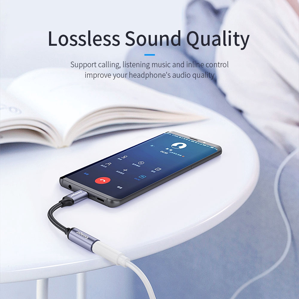 RJ1 ESSAGER Type C ke 3.5mm Jack Aux Headphone Adaptor Kabel Usb C Ke 3.5 Earphone Audio Converter